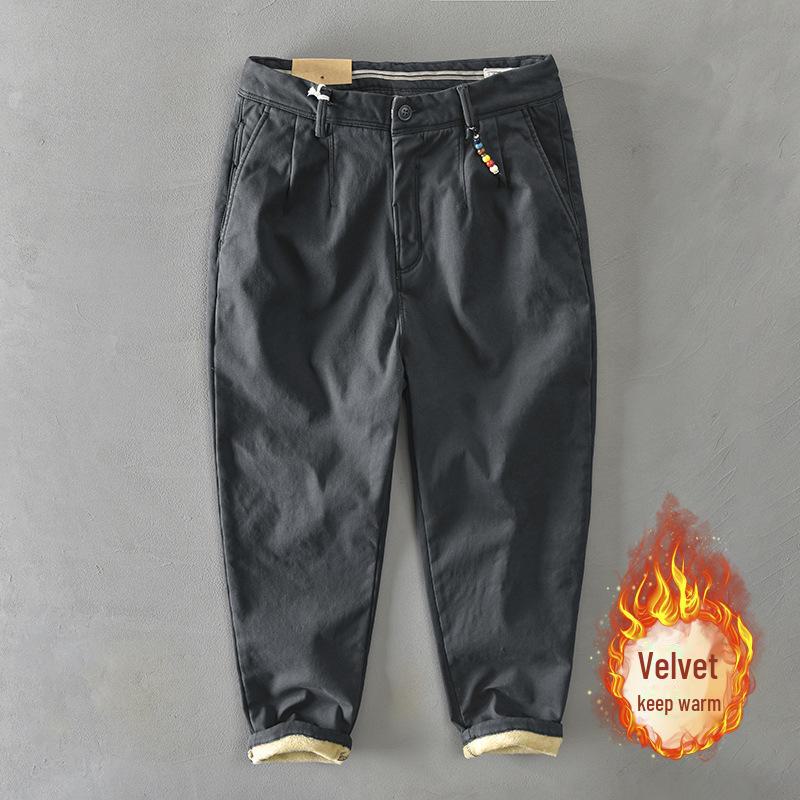 

Z338 Мужской теплый повседневный комбинезон из хлопка и бархата - осенне-зимняя версия 36 серый