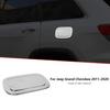 Car Door Gas Cap Fuel Tank Cover Trim Bezel For Jeep Grand Cherokee 11-20 Chrome