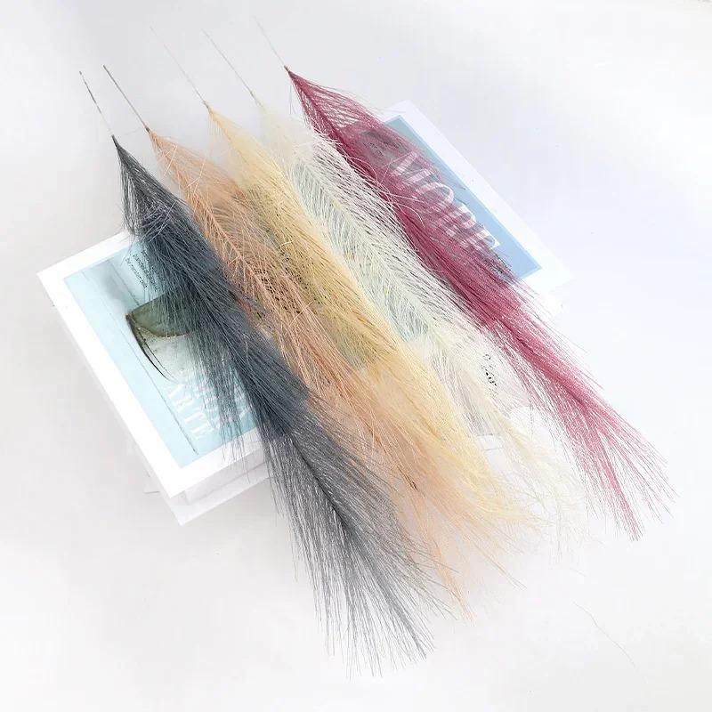 10/20pcs Artificial Pampas Grass Simulation Feather Festival Wedding Prop Reed Hair Home Decoration Ornament Flower Arrangement