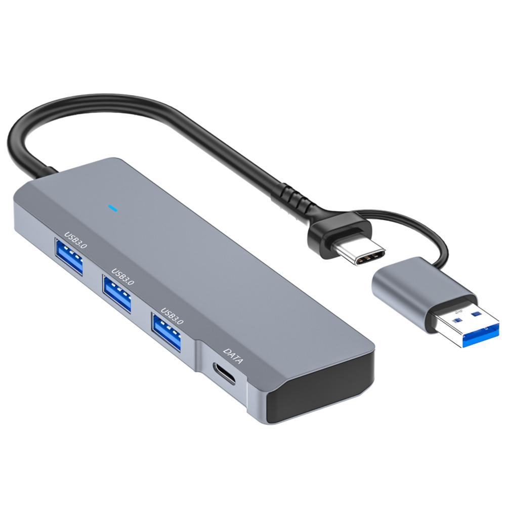 

ADS-309D Type-C+USB Expansion Hub Adapter to 3xUSB 3.0+1xUSB-C 3.0 Data Port As Shown A