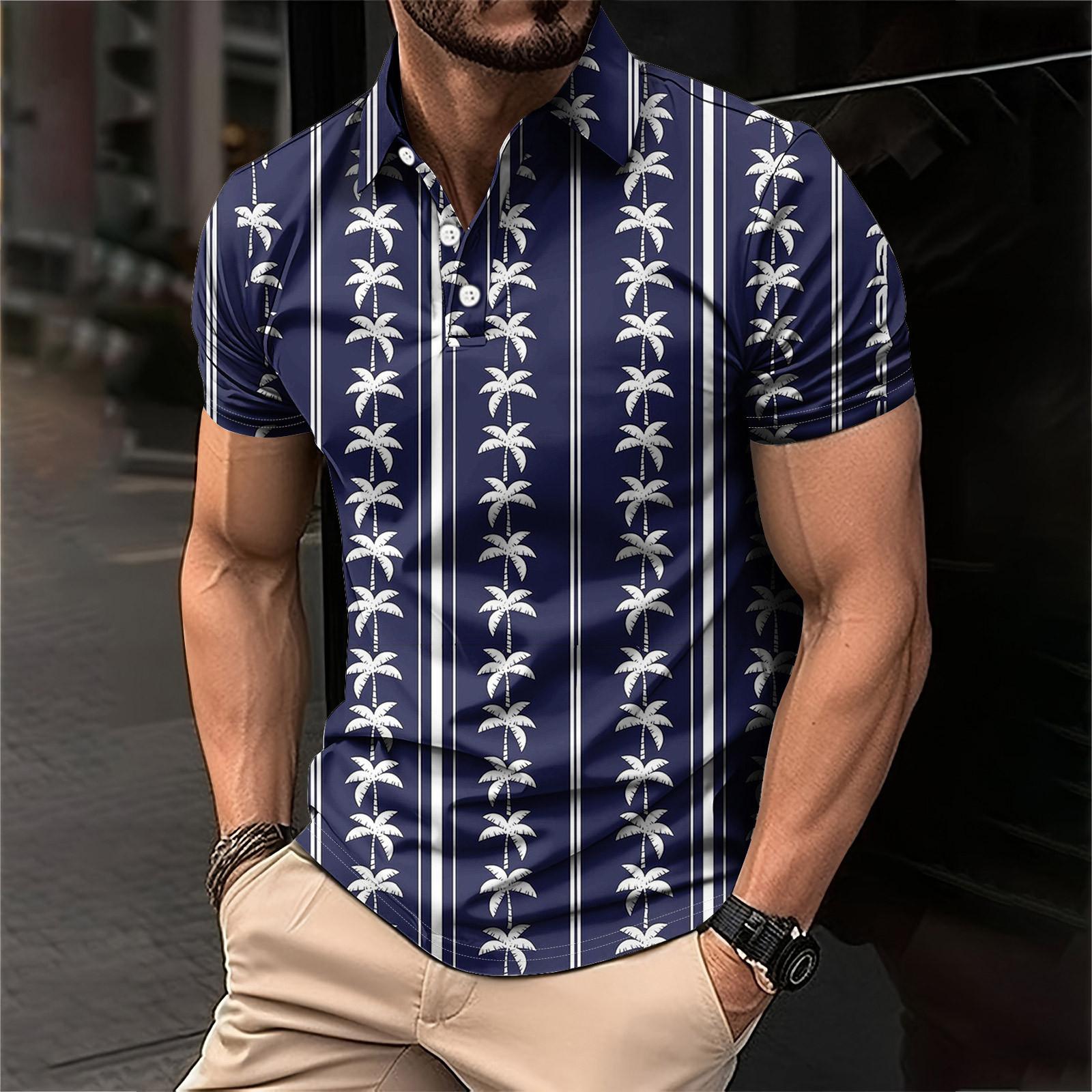 

Чоловіча сорочка для гольфу, повсякденна, спортивна, з V-подібним вирізом, ребристим коміром, короткими рукавами, модна повсякденна одноколірна однотонна весна та літо, звичайного крою XL Темно-синій