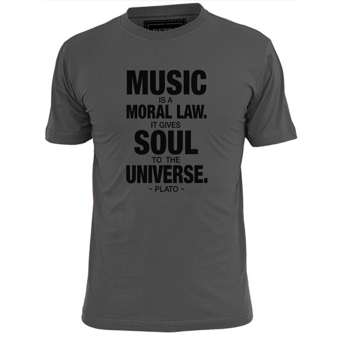 Mens Music Gives Soul To The Universe Plato T shirt XL