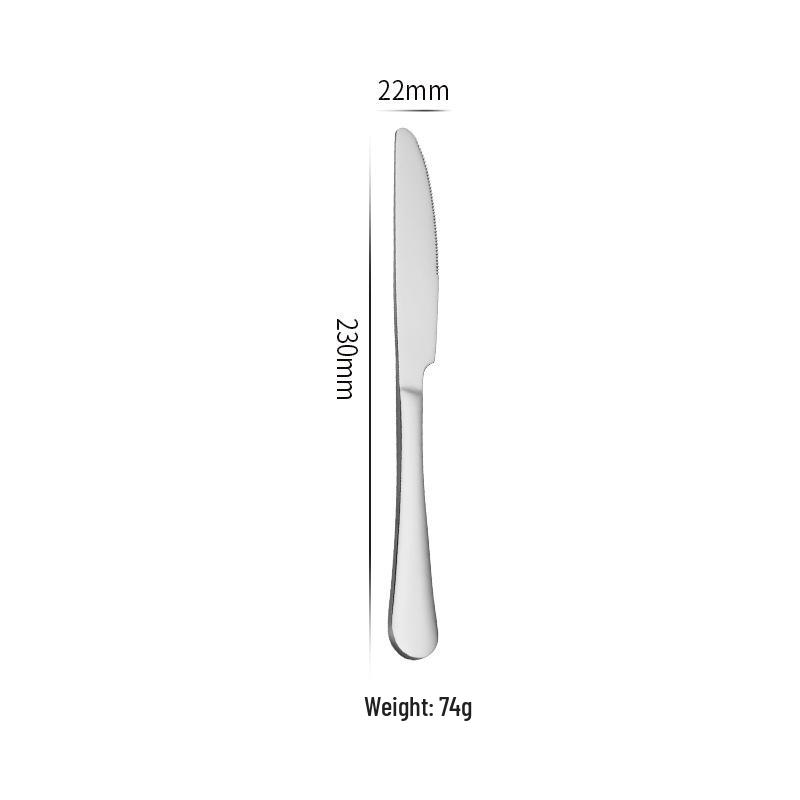 Stainless Steel Cutlery Set: Knife, Fork, Spoon, Steak Knife, Dinner Fork, Coffee Spoon, Ice Spoon, Cake Spatula for Restaurants and Hotels