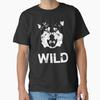 Wild Snarling Timber Wolf Minimalist Negative T Shirt Made In US/AUS Size S-2XL
