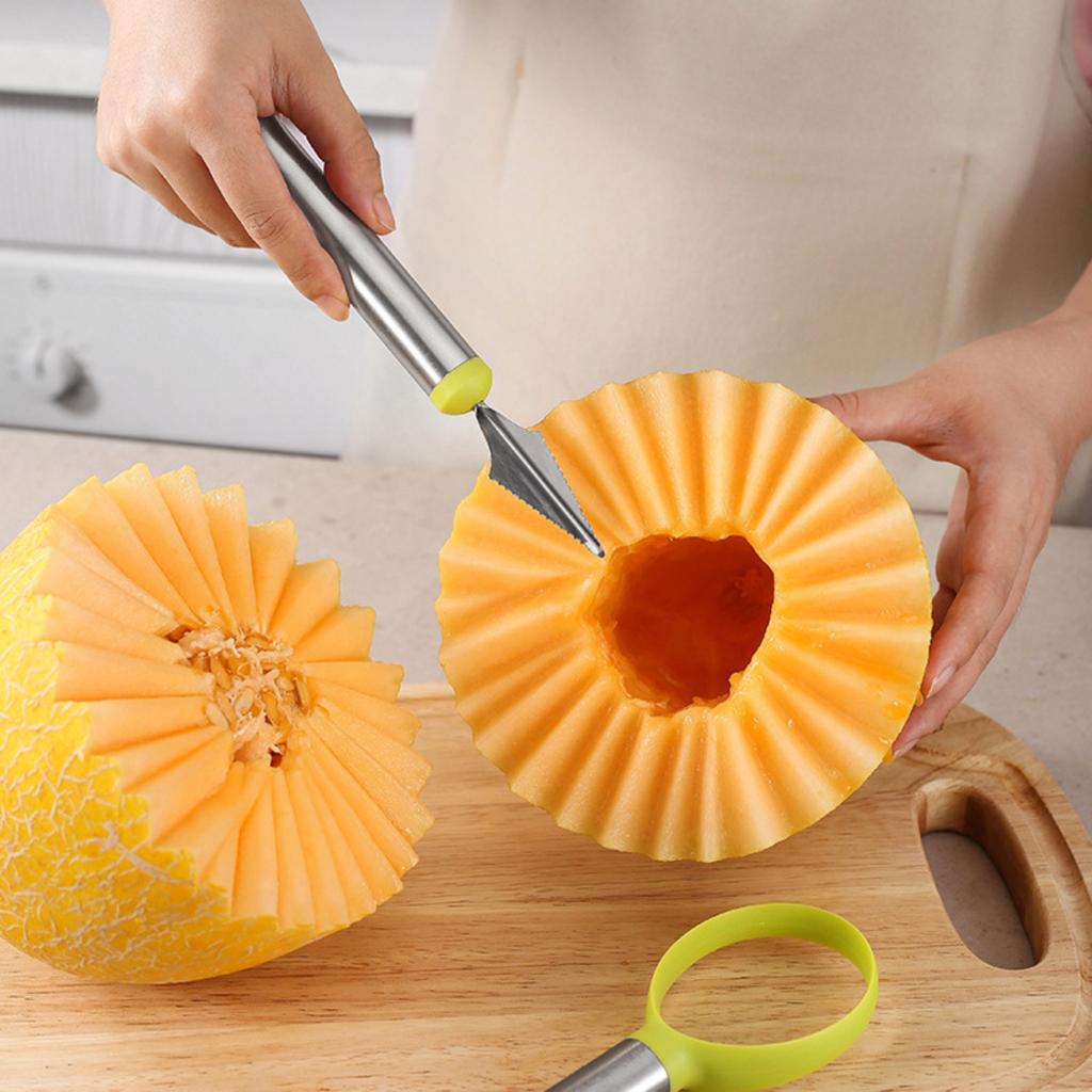 Stainless Steel Fruit Scoop Set 3 Pieces Multi Functional Melon Baller Ice Cream Scoop Kitchen Tool Durable Fruit Ball Scooper