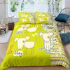 Animal cute dog 3D printed quilt cover 100% polyester machine washable bedding set quilt cover pillowcase three-piece set