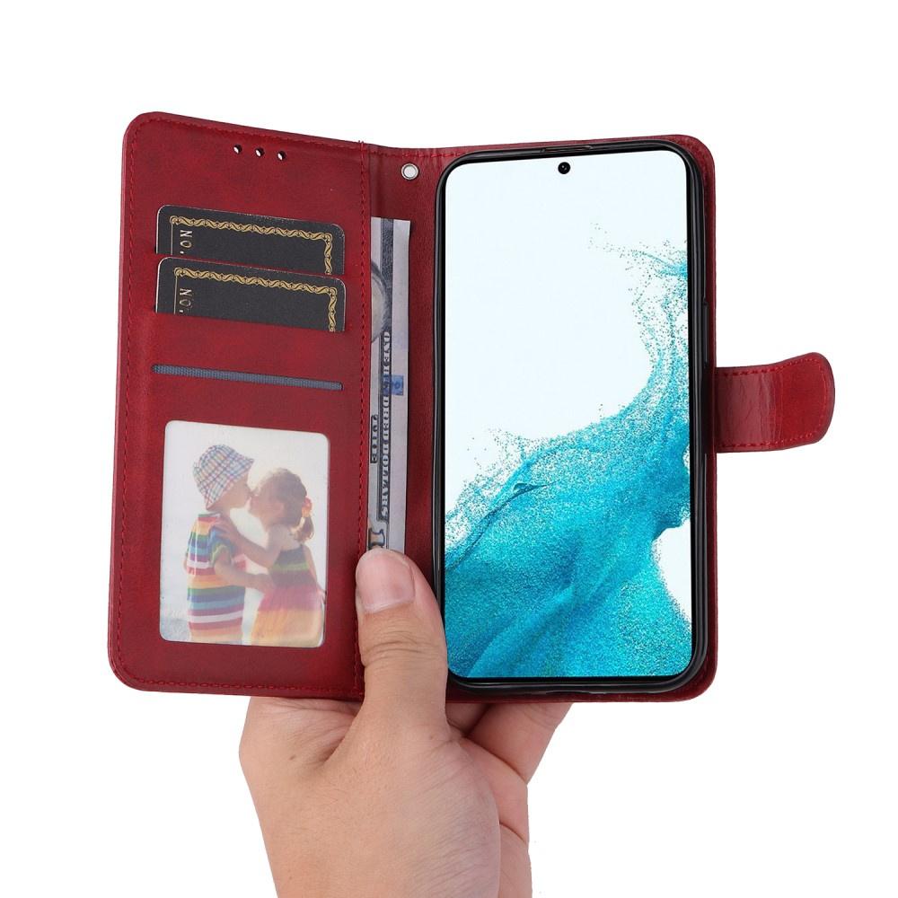 Samsung Galaxy A34 5G Leather Wallet Flip Case, Red