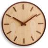 Simple Chinese style wall clock Wooden modern home living room decoration Chinese style round quartz clock Nordic style clock