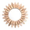 Rustic Wood Sunflower Decoration Wall Mirror Flower Wood Frame Hanging
