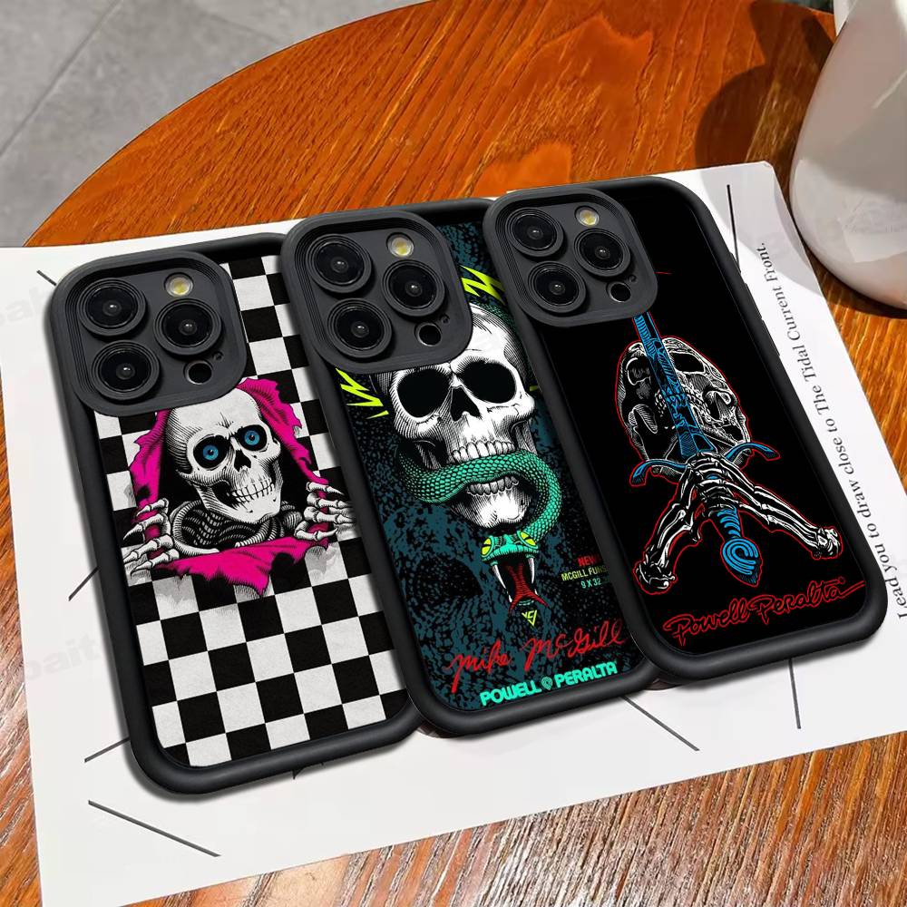 Brand P-Powell P-Peralta Fashion Phone Case For IPhone 11 12 13 16 15 17 14 Pro Max Soft Funda Silicone Cover