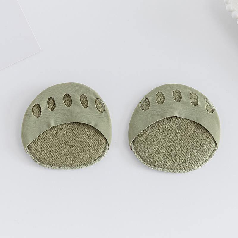 Female Spring and Summer Front Palm Pad Cotton Bottom Sweat Absorption Non Slip Half Palm Invisible Five Finger Socks