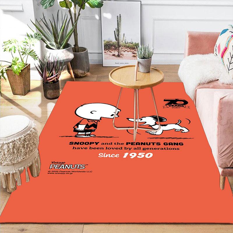 Cute Snoopy Cartoon Print Welcome Mat, Non-slip Decorative Home Rug, Suitable for Use In the Bedroom, Bedside, or Doorway.