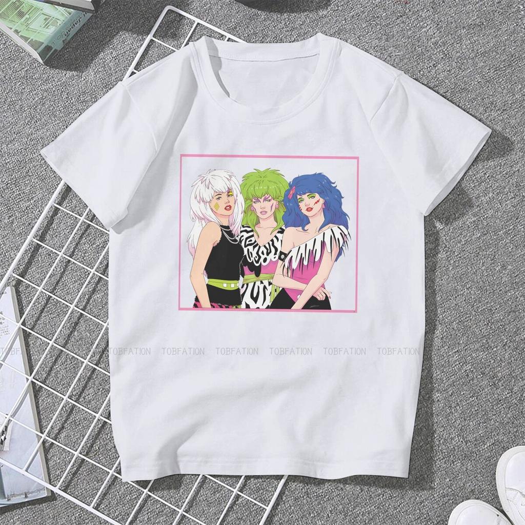 ZX Small Gifts Women Clothing Jem And The Holograms Graphic Female Tshirts Vintage Grunge Tops Tee Kawaii Girls Streetwear