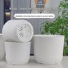 Nordic Style Thickened White Vertical Stripe Flower Pot