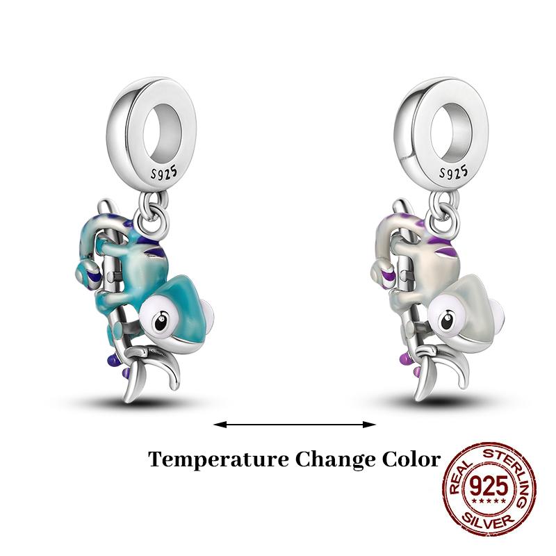 Fit 3Mm Original Bracelets Fashion Copper Chameleon Ladybird Change Color Charms Beads Fine Diy Jewelry Gifts