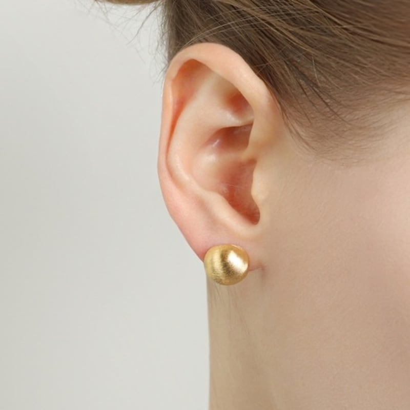 

ozel Silver925 Sandy Cutting Ball Earrings PS160E,PS161E Small