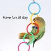3 Pieces Colorful Rings Bird Stand Toy Swing With Chain and Rings Encouraging Play Activity For Pet Birds