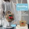 NICOLE & DORIS Women's Small Woven Basket Bag, 2-Way, Crossbody Bag, Mini Tote, Summer, Handmade Hemp Rope Woven, Elegant, Perfect for Fireworks