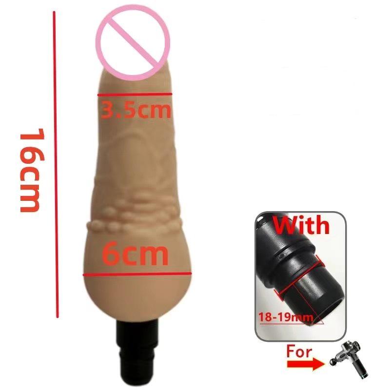 Fascial Gun Dildo Head Vibrator for Erotic Simulation (18~19mm)