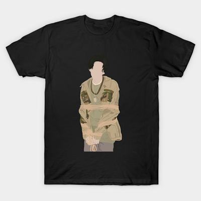 Men Black Print T-shirt Super Large TShirt Agust D 2 No-Cut Transfer Paper Print Cotton Tshirt