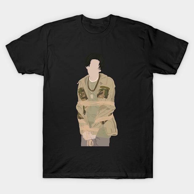 Men Black Print T-shirt Super Large TShirt Agust D 2 No-Cut Transfer Paper Print Cotton Tshirt