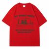 My Tummy Hurts But Im Being Brave T Shirt Funny Fashion  Women Oversized Tshirts Casual Raccoon Kawaii Streetwear