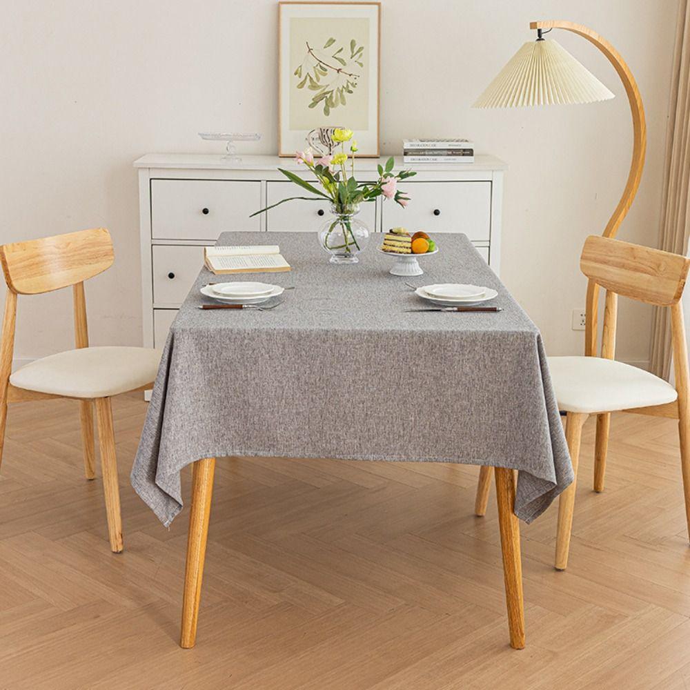 Anti Static Electricity Cotton Linen Tablecloth Waterproof Table Decor Cloth  Table Decorations