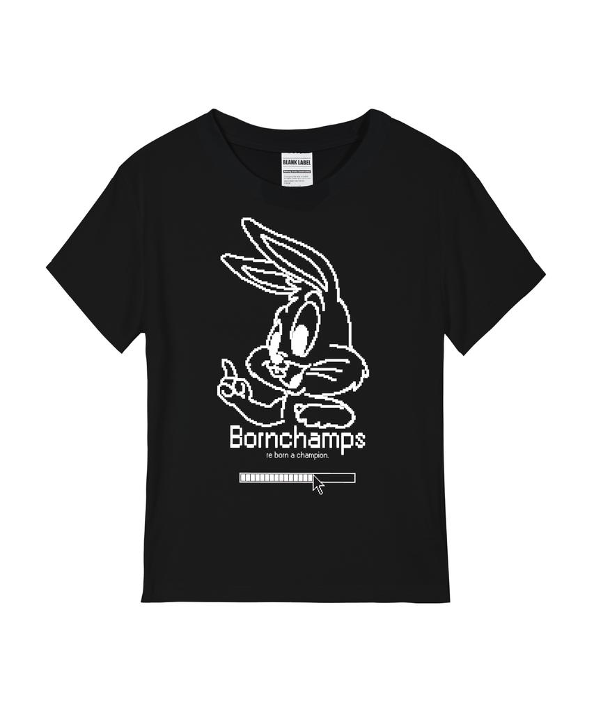 BORN CHAMPS [4 Colors] Pixel Bunny Women'S Standard Short Sleeve T-Shirt