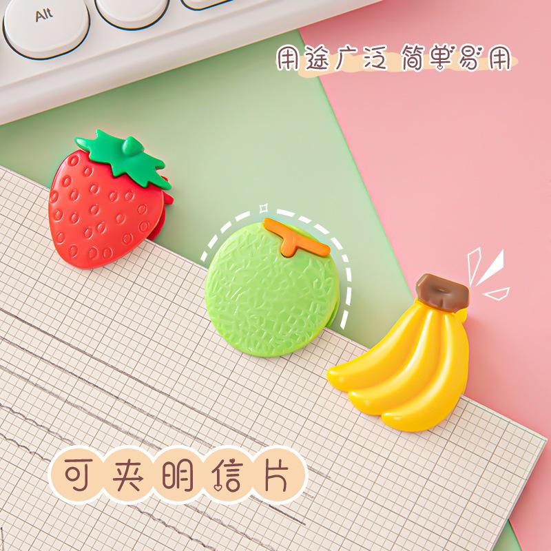Creative Cartoon Fruit & Vegetable-Shaped Stationery Clips