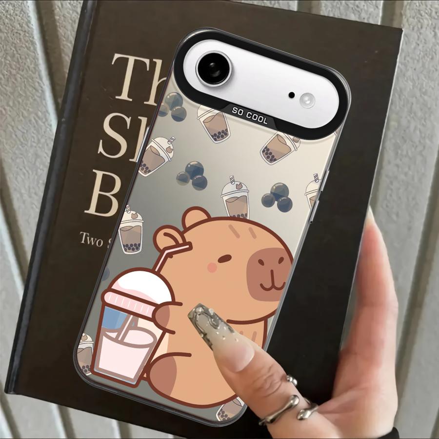 Case for iPhone 17 Pro Max 14 15 Plus XS 13 Pro 16 11 12 XR Air Back Phone Cover Cartoon Cute Capybara