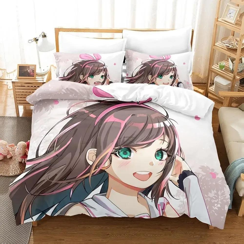 

AI Channel Bedding Set Single Twin Full Queen King Size Bed Set Adult Kid Bedroom Duvet cover Sets 3D Print Anime Bed Sheet Set EU Single 135x200cm