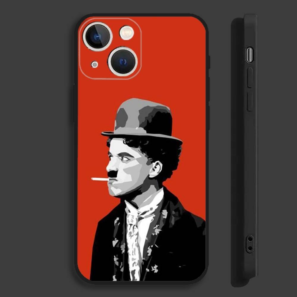 

Charlie C-Chaplin Phone Case For iPhone 16,15,14,13,12,11,Pro,Max,Plus,Mini,X,XS,XR,8,7,6,S,SE Soft Black Case iPhone11PRO