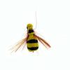 25Pcs/Box Yellow Simulation Bee Dry Fly Floating Foam Flies Trout Bass Perch Fly Fishing Flies Lure Size #10