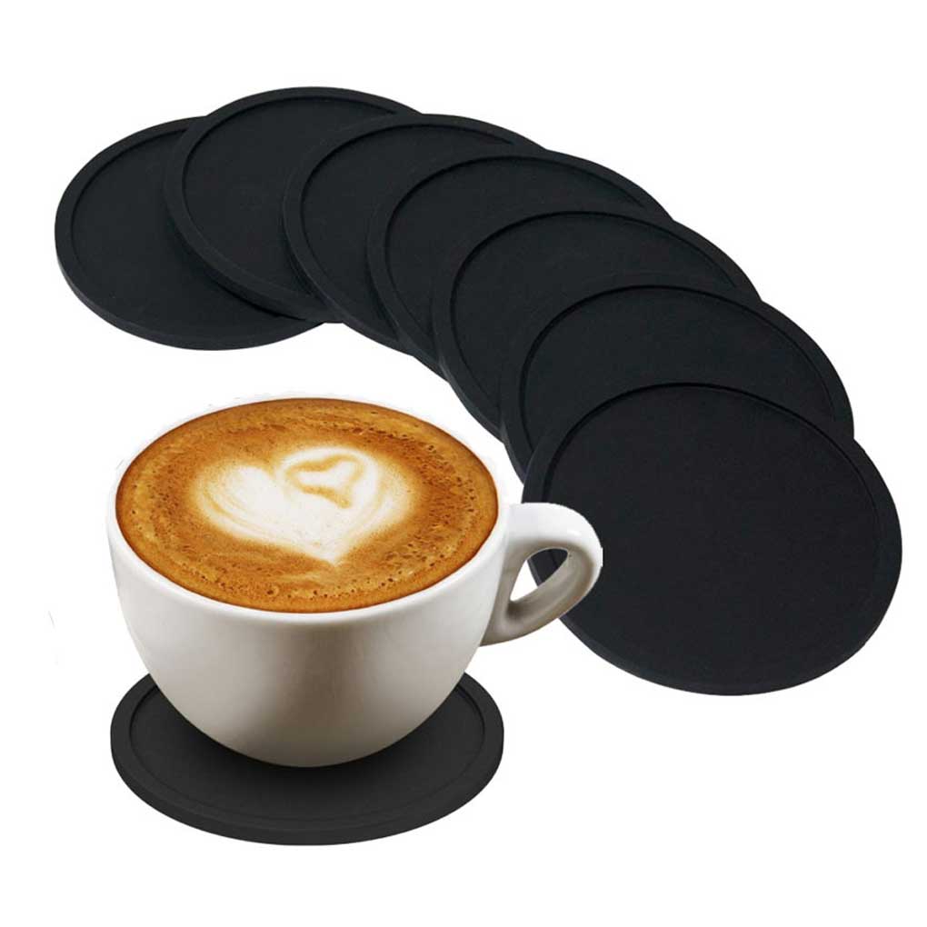 Cup Coaster Anti-scalding Silicone Round Heat Insulation Mat Tableware Counter Pad Coffee Cups Placemat Kitchen Supplies