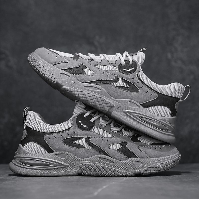 Fashion New Casual Sports Dad Shoes for Men Trendy Shoes Men's Sneakers Mesh Male Breathable Platform Tenis Masculino Shoes White