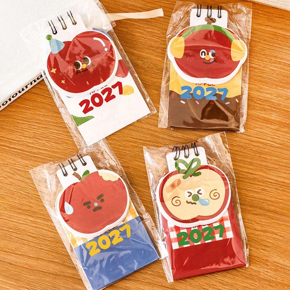 Mini Standing Calendar Appl Shape Desktop Calendar New 2027 Desk Calendar School Supplies