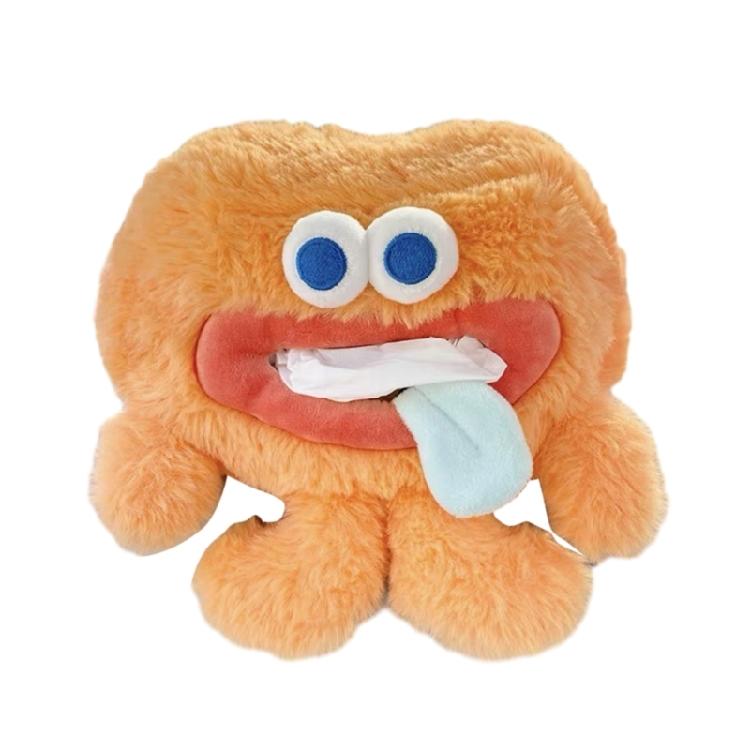 Car Tissue Case Storage Box Dispenser Cartoon Plush Animal Napkin Holder for Car 1