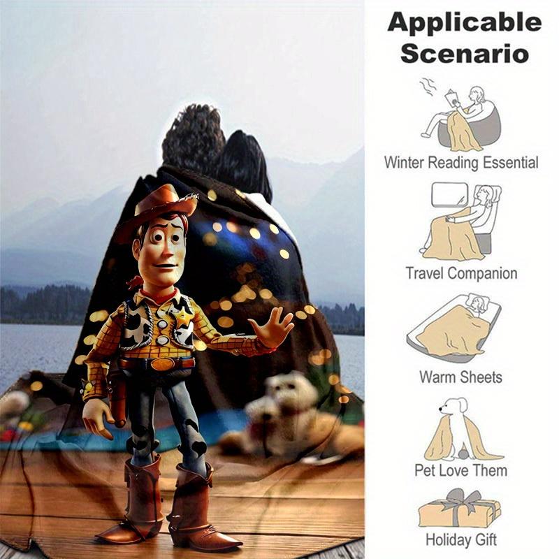 1pc,Toy Story Woody Blanket Perfect for Home Decor, Couch, Outdoor, Gift Idea, Flannel Throw, Bedroom, Living Room, Travel, Camping, Car Use