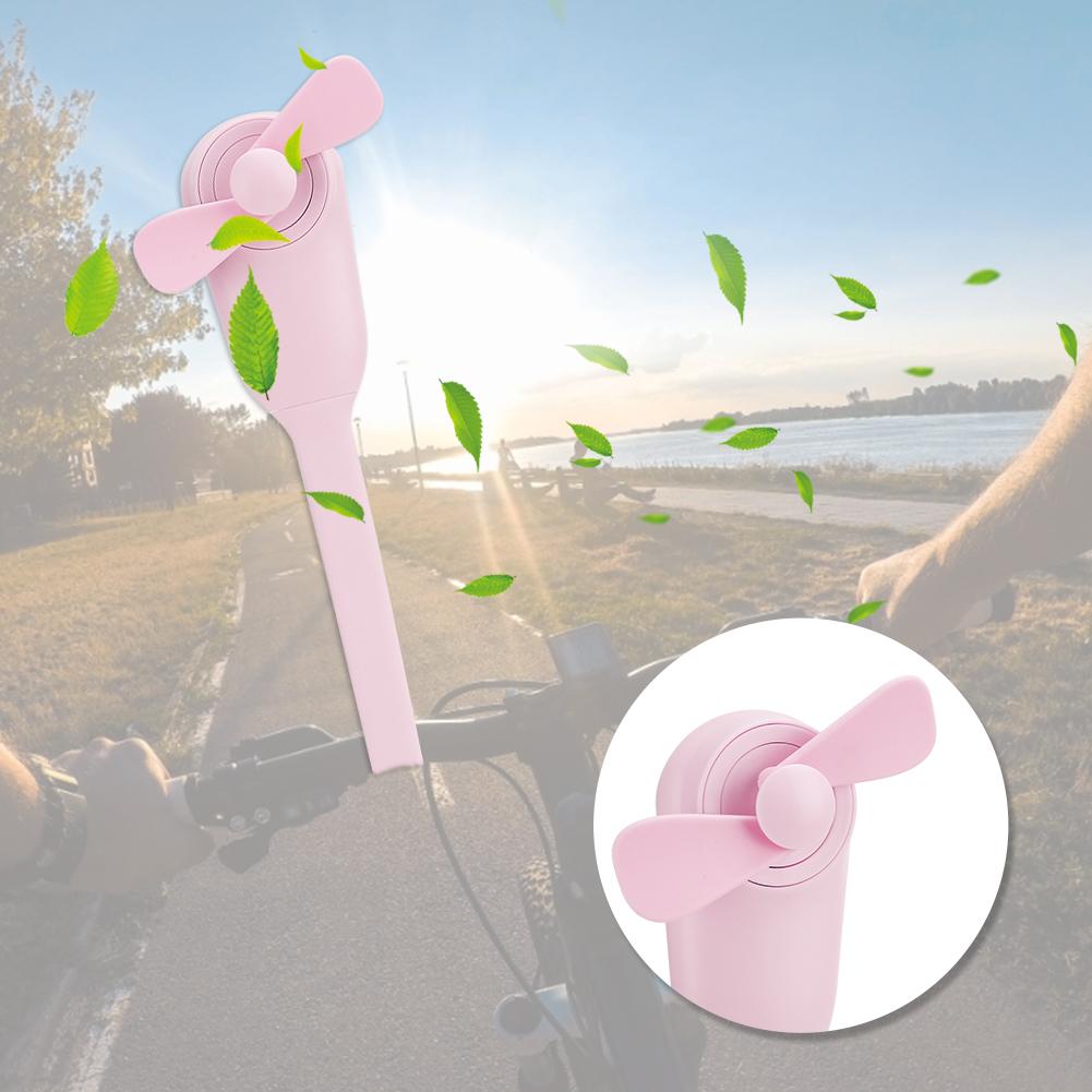 Mini Flexible Fan USB Charging Portable Desktop Bedside Universal Fan Blade Auto Stop(Pink )