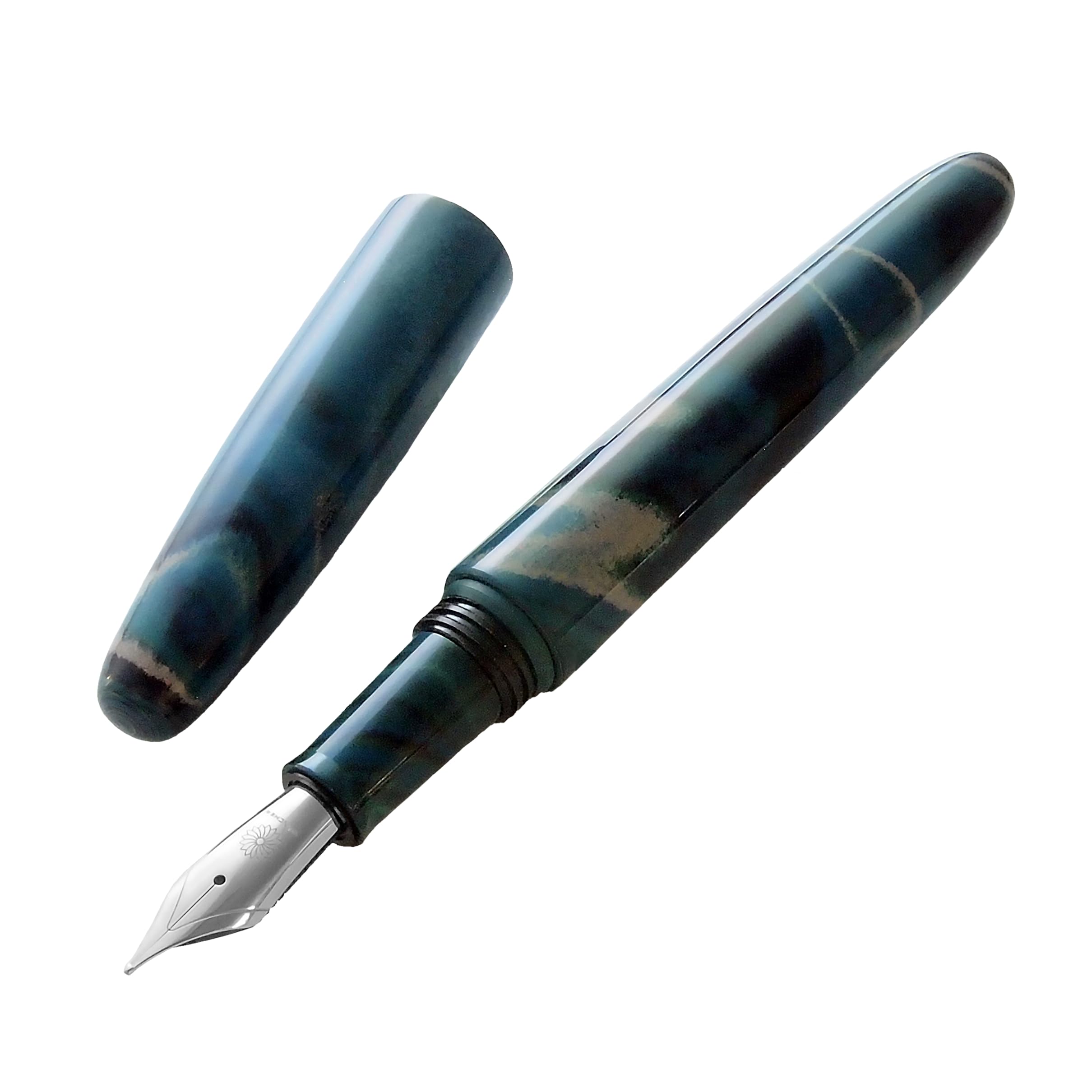 

WANCHER Dream Pen Fountain True Marble DREAM PEN Marble Wancher Fine Pen, Ebonite, Green, Green, (F Nib) зелёный