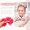 30pcs Baby Girls Hair Bows Clips Set Solid Color 2.5'' Grosgrain Ribbon Bowbot Hairpin Barrettes Headwear Hair Accessories