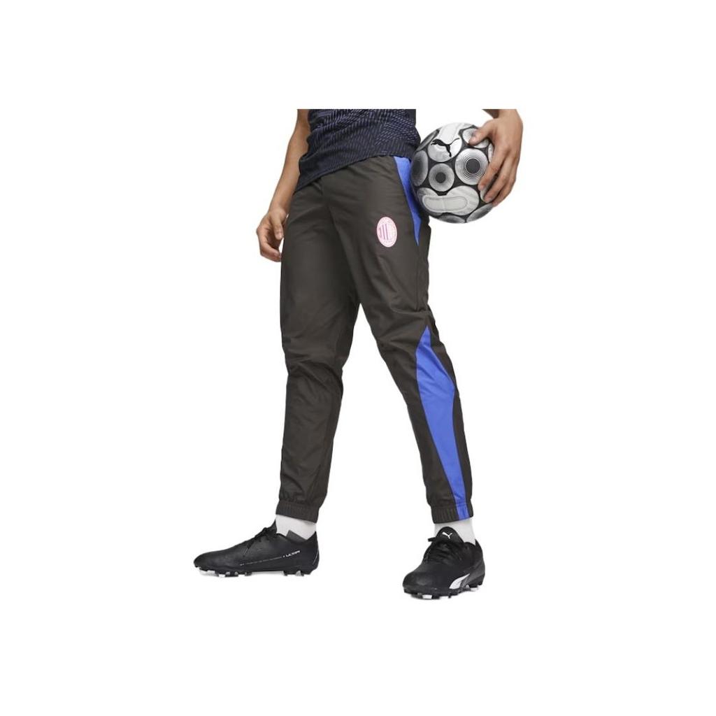 Puma Color Block Elastic Waist Retro Sports Logo Print Cuffed Casual Pants Men bottoms Black 772234-11