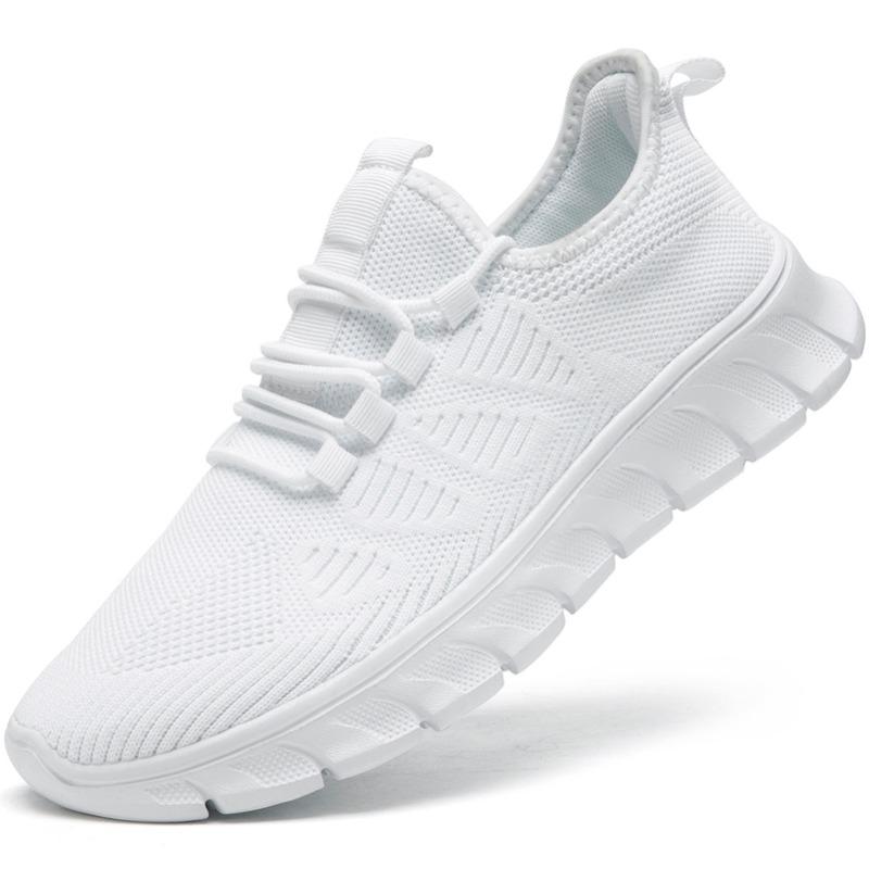 Fashion Fujeak Women Casual Shoes Breathable Walking Sports Shoes Outdoor Gym Lace Up Flat Sneakers Male White Athletic Jogging Shoes