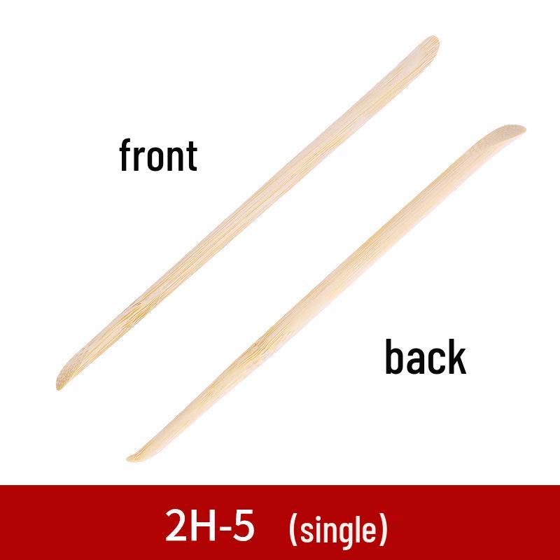 Bamboo Clay Sculpture Set: 7-Piece Round Head Scraper Tools for Buddha Statue Carving and Pottery Craft Trimming.