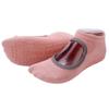 1 Pair Set Breathable Women Pilates Socks Anti Slip Backless Yoga Socks for Fitness SportsPink