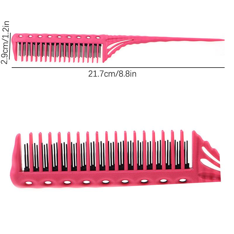 1Pc Professional Hair Combs Tip Tail Comb Barber Hairdressing Comb 3-Row Teeth Detangling Comb Salon Tools Barber Accessories