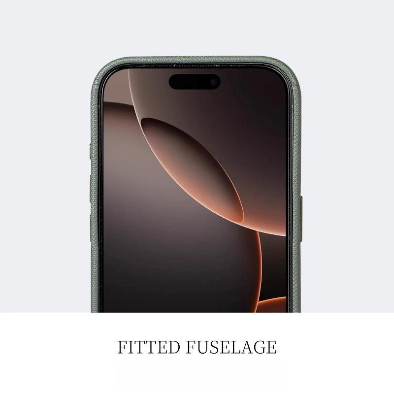 High End Minimalist Business 100%Genuine Leather Magnetic Case for IPhone 17 Pro Max 16 15 14 13 Metal Camera Lens Protect Cover