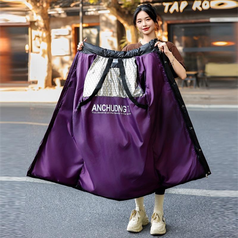 Long Over-knee Cotton-padded Clothes for Women's Winter New Loose Casual Thickened Hooded Temperament Warm Cotton Jacket