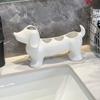 Space Saving Dachshund Toothbrush Holder Ceramic Electric Toothbrush Holder  Sink
