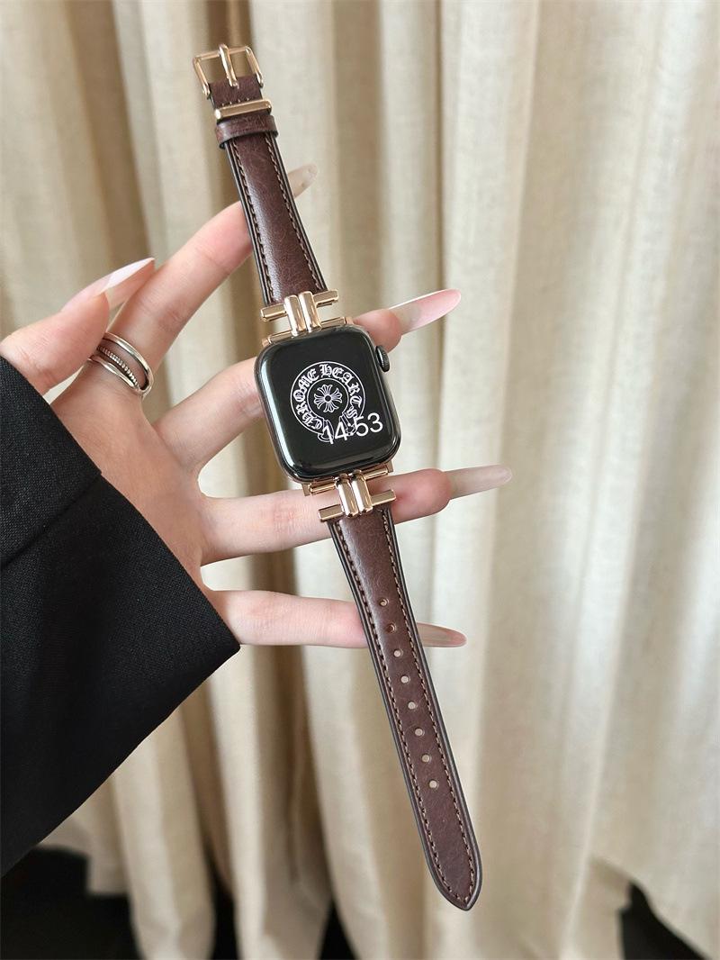 

Высококачественный ретро-кожаный ремешок iWatch9 для Apple Watch Series SE/8/7/6/5/4/3/2/1 — идеально подходит для осени и зимы 42mm/44mm/45mm/49mm